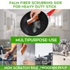 Natural Plant Based Scrub Sponge 12 Pack, Palm Fiber Scrubbing
