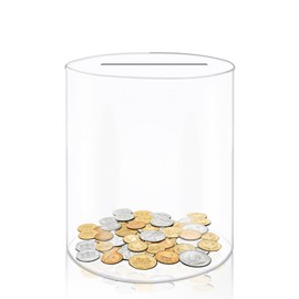 Acrylic Transparent Money Box, Money Box Not to Open, Money Boxes for Children Adults, Money Box Transparent Money Box for Notes (20 x 16 x 16 cm)