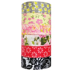 Wrapables Japanese Washi Masking Tape Collection, Premium Value Pack (Set of 6) – VPK9
