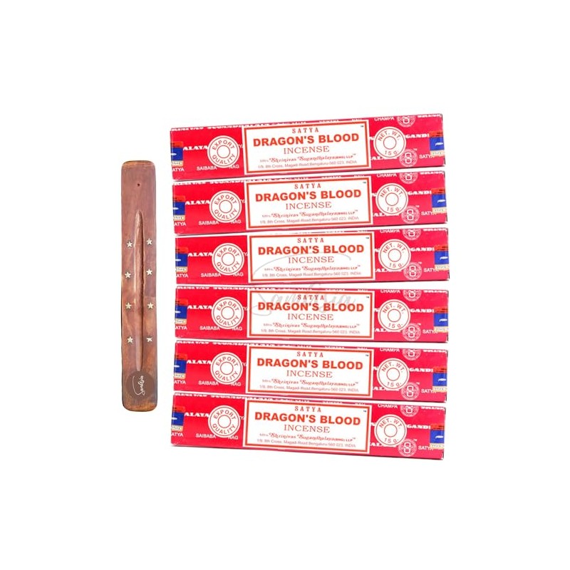 Satya Nag Champa Dragons Blood Incense Sticks | x6 pack