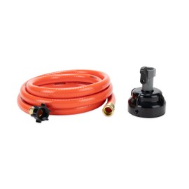 Camco Camco RhinoFlex 10-Ft RV Clean-Out Gray/Black Water Hose with Rinser Cap | Features 4-Way Water Pressure Blaster & Water Shut-off Valve | Great for Cleaning Camper Black Water Tanks & More (22999)