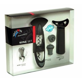 Vacu Vin B.V. Corkscrew Wine Vacuum Pump with 2 Stoppers and Pourer