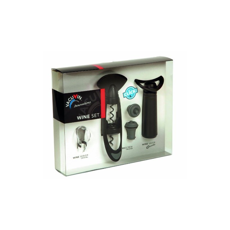 Vacu Vin B.V. Corkscrew Wine Vacuum Pump with 2 Stoppers