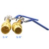 Joywayus 5/8" Ball Valve Barb Valve Shutoff Valve Brass Fitting