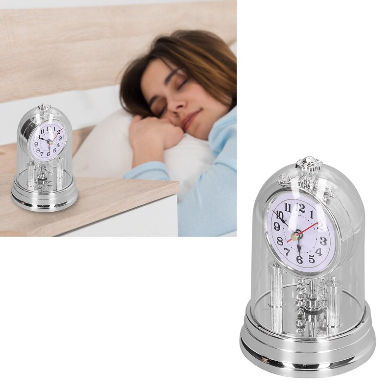 Desk Clock European Style Quiet Environment Internal Rotation Home Decoration