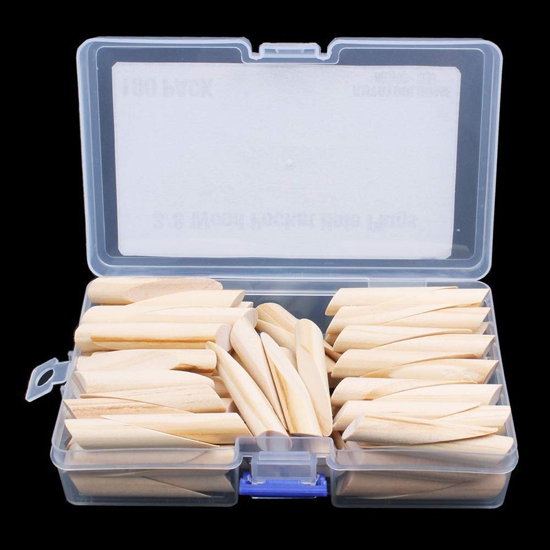 AUTOTOOLHOME 100 Pack Solid Wood Pocket Hole Plugs Pine for