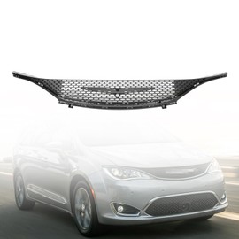 New Front Upper Grille Grill Black Compatible with 2017-2020 Chry-sler Pacifica #68243485AC