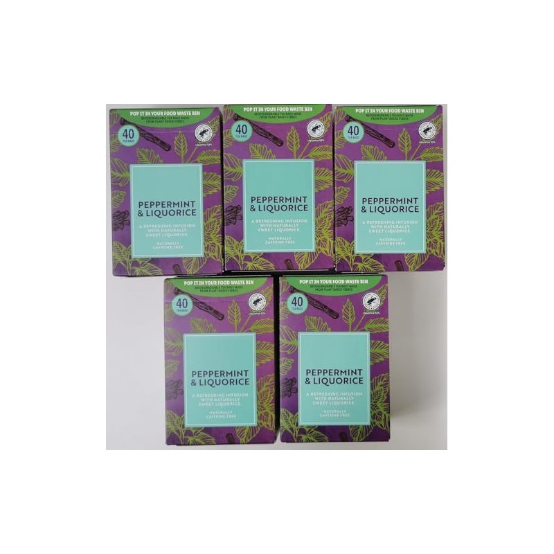 Lidl Peppermint & Liquorice Infusion Tea, Caffeine Free, 200 Bags,