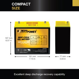ExpertPower 12V 18AH Gel Deep Cycle Battery