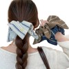3 Pcs Square Hair Scrunchies Boho Striped Square Elastic Hair