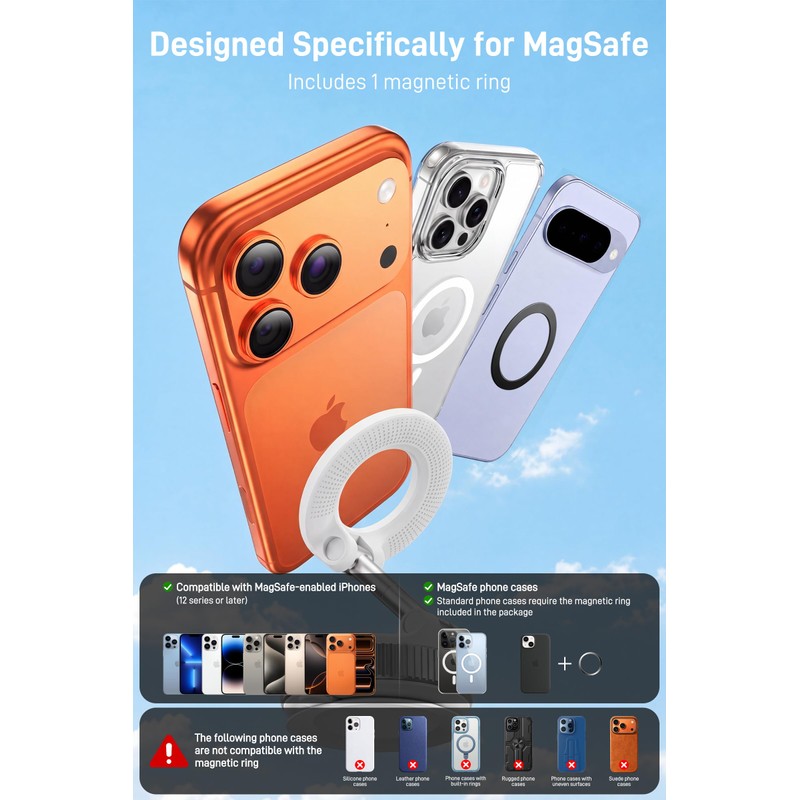 IKG Supporto Magnetico Cellulare Auto, Supporto Telefono Auto per Magsafe
