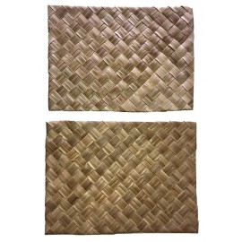 Hawaiian Lauhala Placemats Set of 2 Aloha Home Kitchen Decor Hawaii Handcraft LG