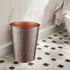 Monarch Abode Copper Hand Hammered Metal Wastebasket for Home Office