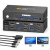 GREATHTEK 8K@60HZ HDMI Displayport KVM Switch 2 Monitors 2 Computers