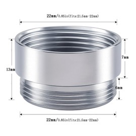 XNTONG Faucet Aerator Adapter - 55/64 inch Female to 55/64 inch Male, Chrome Brass Sink Adapter, for Kitchen and Bathroom Faucet Adapter Kit Connection (F22-M22)