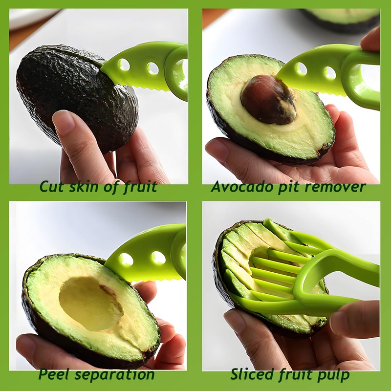 SoKalChw Avocado Slicer Tool 3 in 1, Avocado Pit Remover