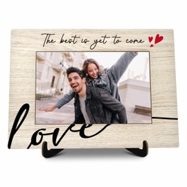 valucise Couple Pictures Frame, The Best Is Yet To Come Photo Frame with Stand, Wedding Anniversary Day Gift For Couples, Farmhouse Home Living Room Bedroom Office Decoration -a69