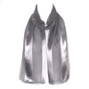 Hat To Socks Plain Elegant Chiffon Satin Scarf (Grey)