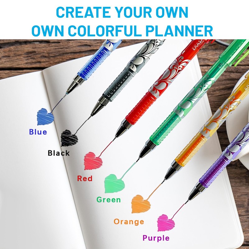 QXCFTW 12PCS Erasable Pens, Eraser Pen, 0.5mm Smooth Writing for