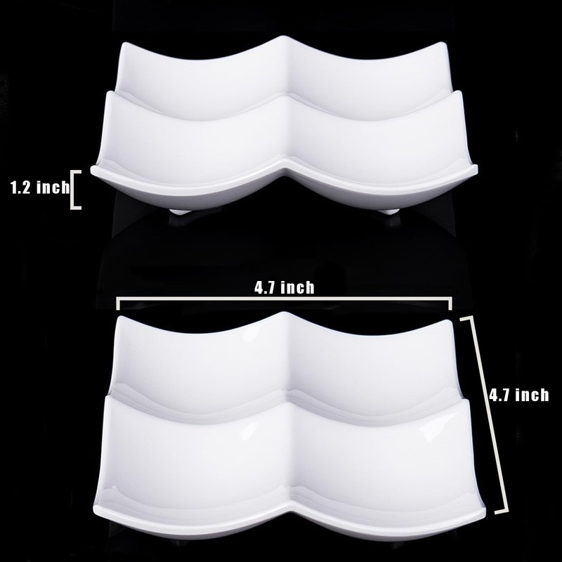 Jmckeweii 2-Pack Melamine Egg Dish - Refrigerator & Countertop Display,