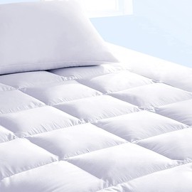 ULTRALIT Twin XL Mattress Topper & Mattress Pad Protector in One Quality Plush Luxury Down Alternative Pillow Top Make Your Bed Luxurious 18" Deep Pockets (Twin XL / 80"x38"x16")