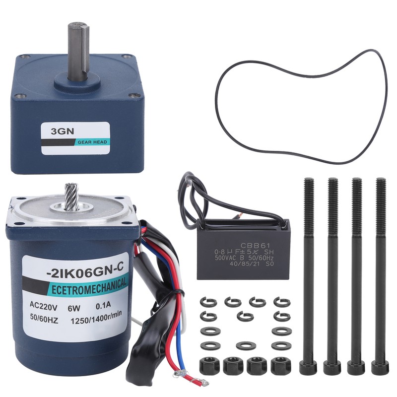 6W Micro Gear Motor AC220V (XD2IK06GNC Fixed Speed Gearbox Capacitance)(75