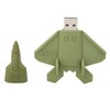 USB Flash Drive Green Cartoon Fighter Doll Portable Storage Memory