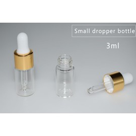 Hustar Small Dropper Bottle, 10pcs 3ml Mini Sample Dropper Bottles Mini Makeup Containers for Travel Liquids Tiny Glass