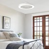 Depuley Modern Ceiling Fan with Light: 19" Bladeless Flush Mount