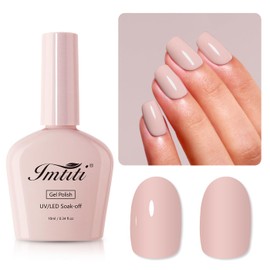 Imtiti Gel Nail Polish, Nude Gel Polish Soak Off LED U V Neutral Nail Gel Polish DIY Nail Art Starter Manicure Salon Gel Nail Kit for Women Girls 10ML
