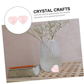 Operitacx Love Shape Healing Crystal Necklace Rose Quartz Heart for Keychains and Dream Catchers