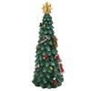 Christmas Tree Statue Durable Fadeless Resin Christmas Tree Figurine Exquisite