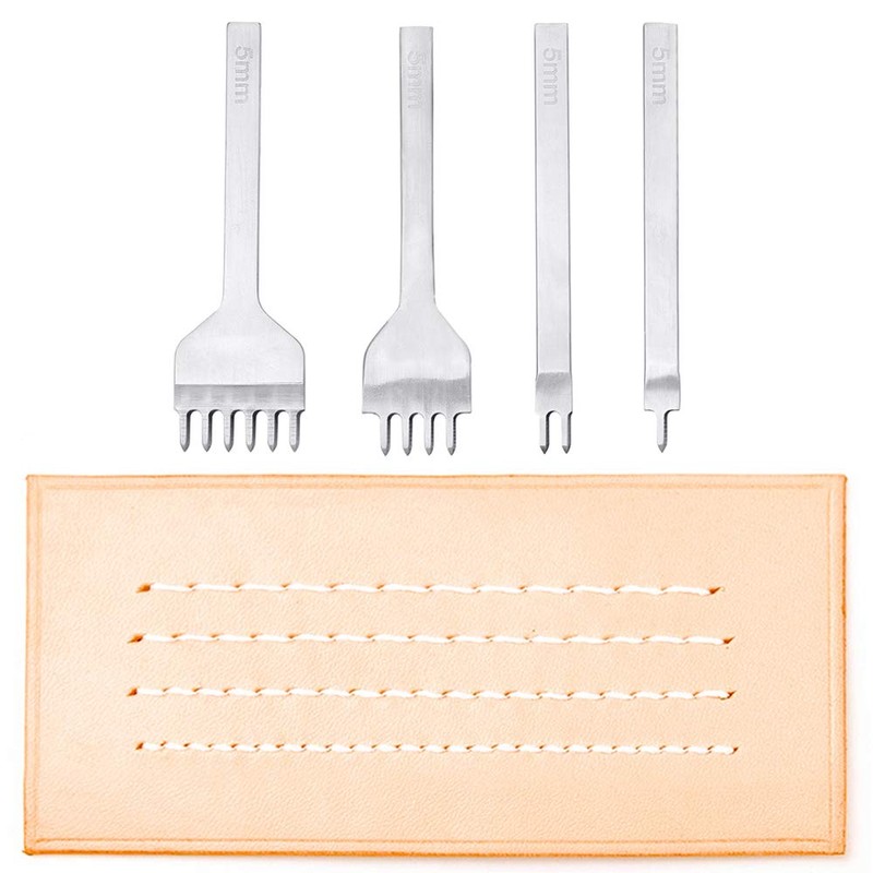 DIY Leather Hole Punch Kits with High-Speed Steel Leather Chisel