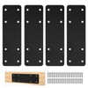 4 Pack 10"x3" Straight Steel Plate,Heavy Duty Flat Mending Plate,Post