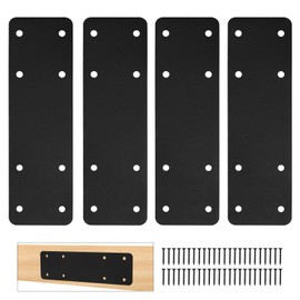 4 Pack 10"x3" Straight Steel Plate,Heavy Duty Flat Mending Plate,Post to Beam Connectors Repair Bracket,I Shape Strap,Pergola Brackets for Wood 4x4 6X6 Lumber