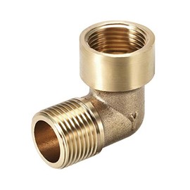sourcing map Brass Pipe Fitting 90 Degree Elbow 3/8 (BSP) Male X 3/8 (BSP) Female