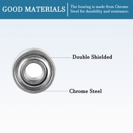 QUARKZMAN 2 x 5 x 2.5 mm MR52ZZ Bearings x 20 Pieces Double Shielded Miniature Chrome Steel Ball Bearings for Micro Motor and Office Equipment, Silver Tone