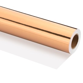 PATIKIL Metallic Wrapping Paper, 12 Inch x 600 Inch(49.2Ft) Foil Wrapping Paper Matte Gift Wrapping Paper Roll 120 GSM for Gift Christmas Wedding Birthday Women Men, Rose Gold