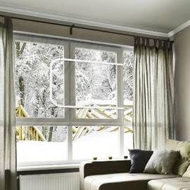 310x125 Window Type Transparent Zippered Windproof Film & Draft Blocker Vinyl Curtain