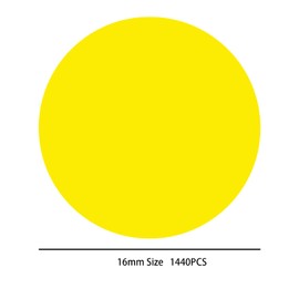 16mm Color Coding Sticker Labels, Removable Sticky Round Circle Dot Sticker Labels for Classroom, Office, Home, Small Business Labeling Marking, 1440 PCS Per Pack (Yellow)