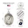 Mens 1 x 3/4" Oval Pewter Saint Carlo Acutis Medal