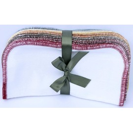 1 Ply 8x8 Inches Birdseye White Little Wipes Set of 20 Assorted Earthtones