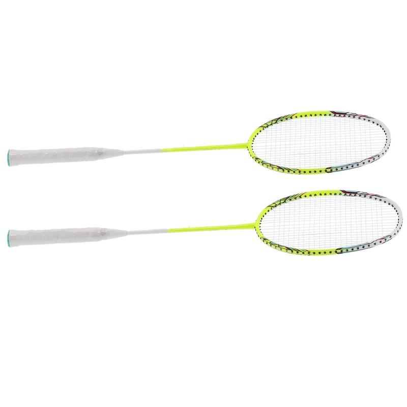 2 Player Badminton Racquets Set Lightweight Carbon Composite Double Rackets