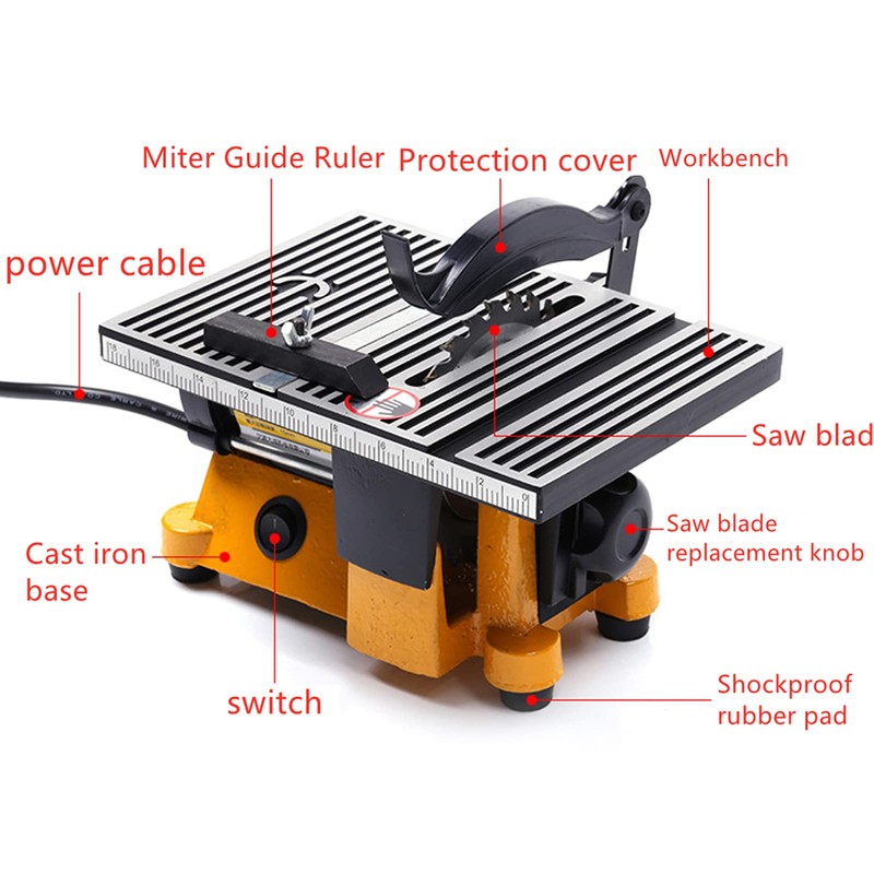 4" 60W MINI ELECTRIC TABLE SAW BENCH TOP GREAT ELECTRIC