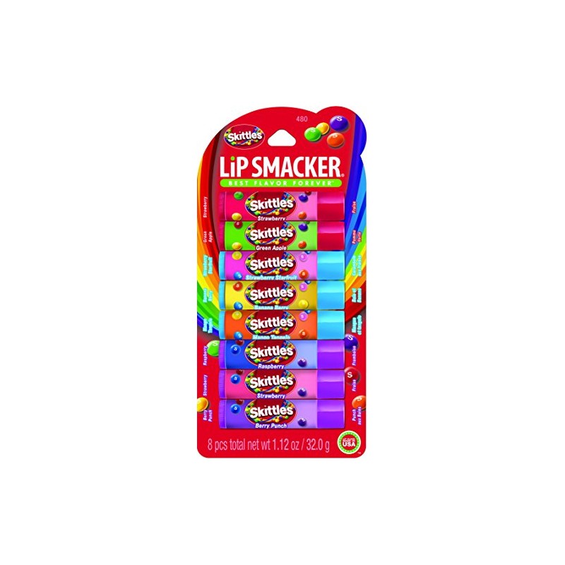 Lip Smacker Skittles Party Pack, 8 Count (Pack of 1)