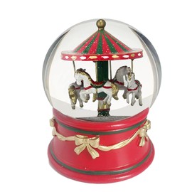 Aobaks Christmas Snow Globe, 120mm Large Christmas Carousel Decoration, Christmas Snow Globe, Santa Snow Globe，Snow Globes Christmas