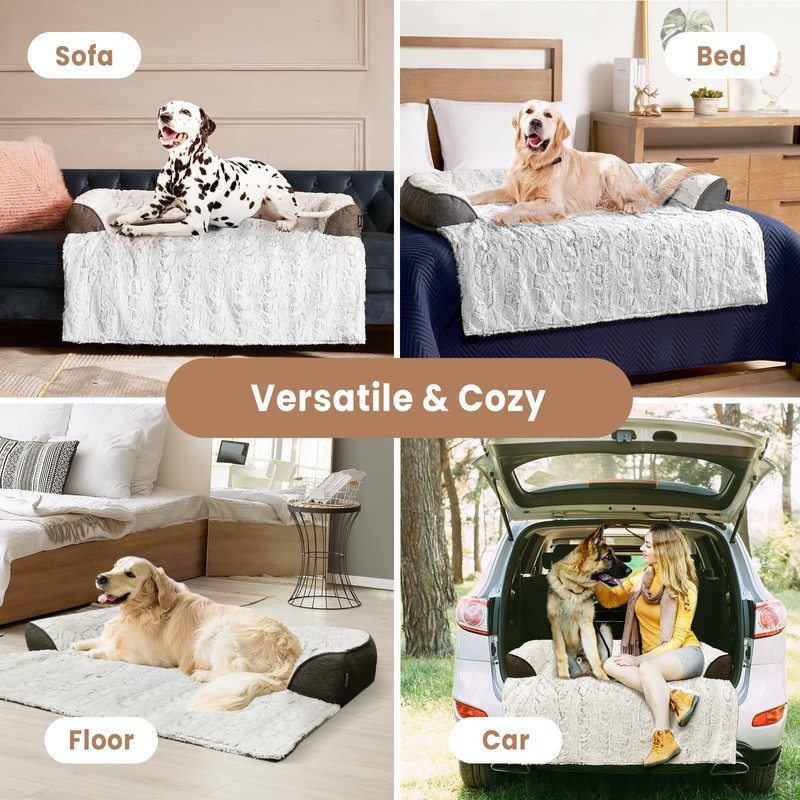 blunique Large Dog Couch Bed for Large Dogs Faux Fur,