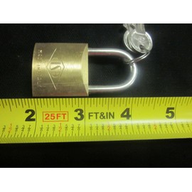 22011-30 PADLOCK ~ CISA ~ SOLID BRASS LOCK 220/30 MADE IN ITALY LONG SHACKLE