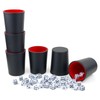Gesserit Felt Lined PU Leather Dice Cups Set, 6 Quiet
