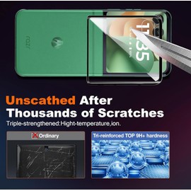 Astter for Motorola Razr 2025/2024 Front Screen Protector 3 Pack,Moto Razr 2024/2025 Full Cover Tempered Glass Screen Protector for Razr 2025/2024 Screen Protector Anti Scratch Bubble Free